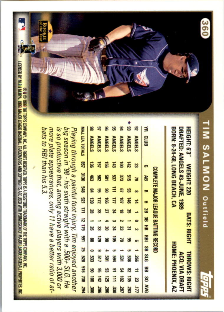 1999 Topps Baseball Card Pick (Base) 275-463 - Picture 163 of 355