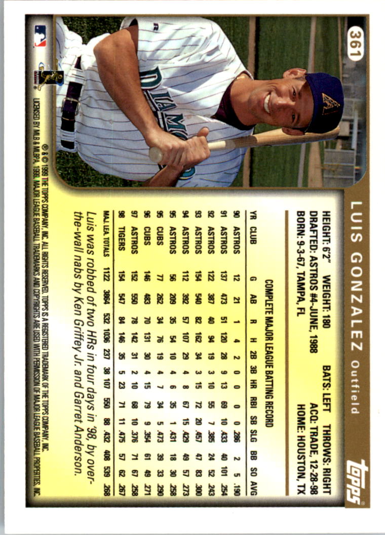 1999 Topps Baseball Card Pick (Base) 275-463 - Picture 165 of 355