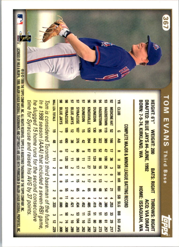 1999 Topps Baseball Card Pick (Base) 275-463 - Picture 177 of 355