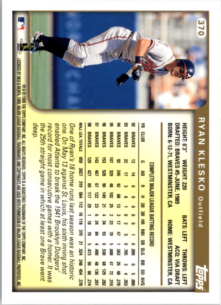 1999 Topps Baseball Card Pick (Base) 275-463 - Picture 179 of 355