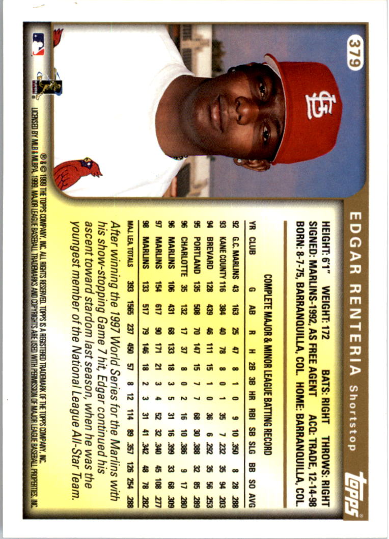 1999 Topps Baseball Card Pick (Base) 275-463 - Picture 197 of 355