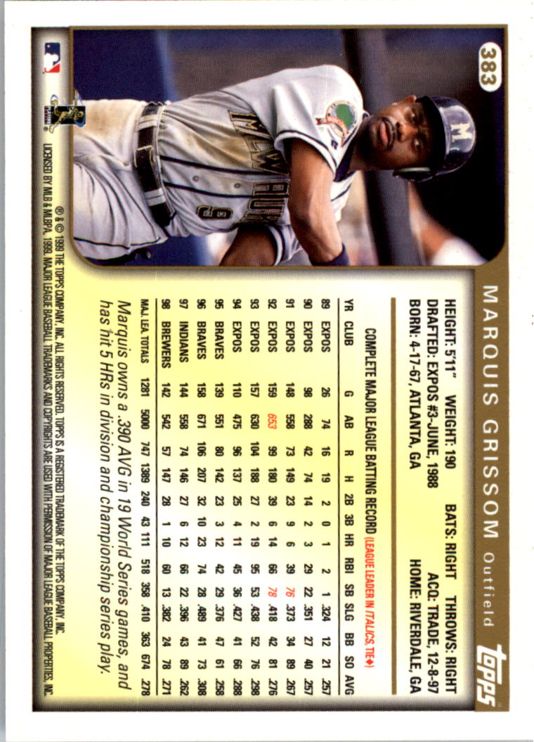 1999 Topps Baseball Card Pick (Base) 275-463 - Picture 205 of 355