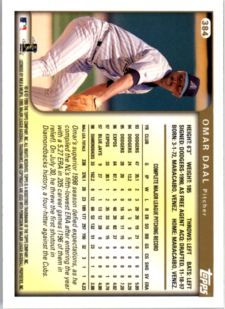 1999 Topps Baseball Card Pick (Base) 275-463 - Picture 207 of 355