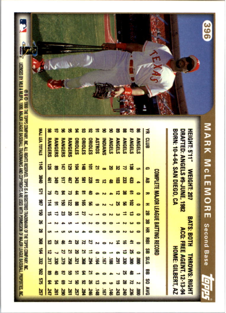 1999 Topps Baseball Card Pick (Base) 275-463 - Picture 231 of 355