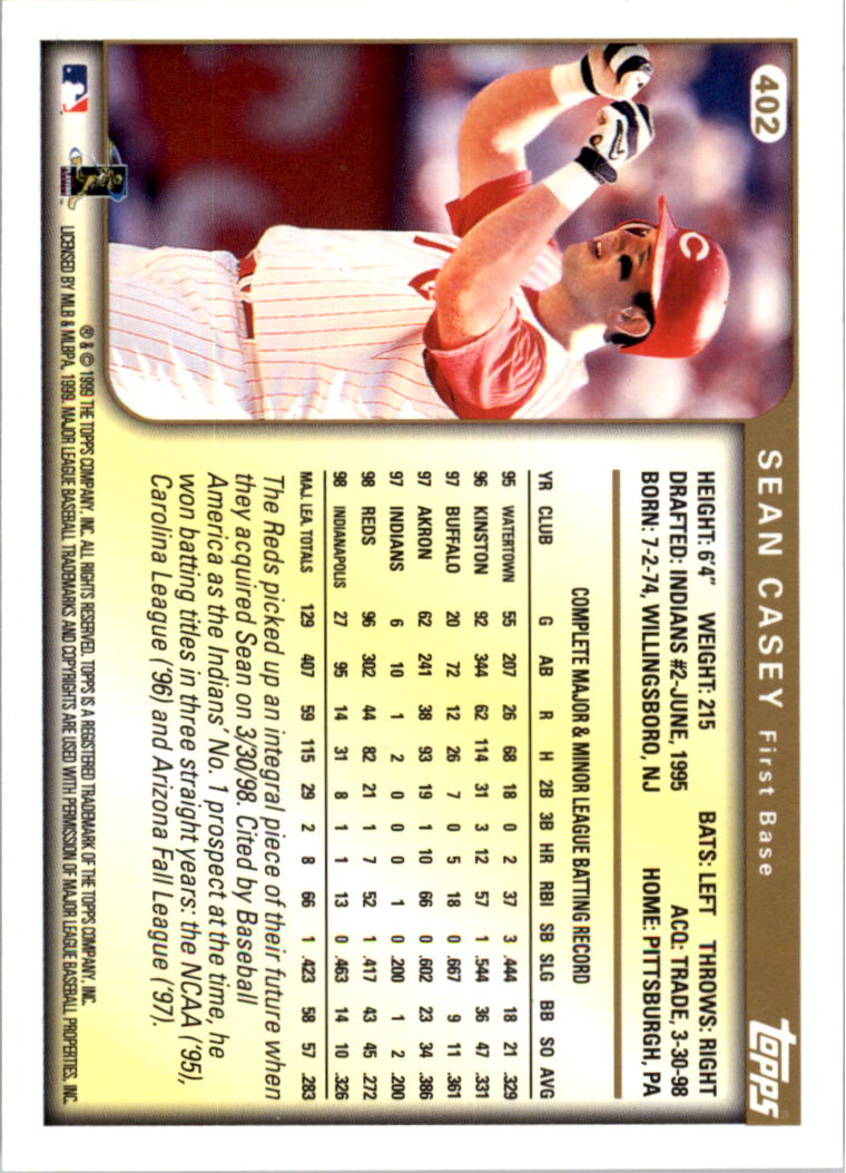 1999 Topps Baseball Card Pick (Base) 275-463 - Picture 241 of 355