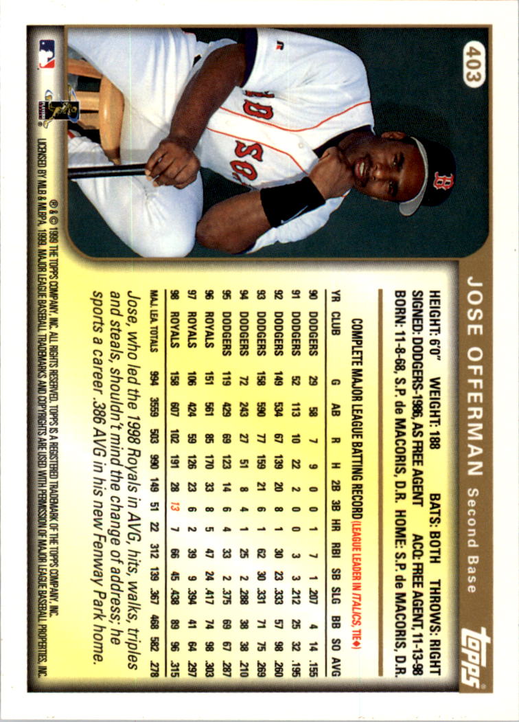 1999 Topps Baseball Card Pick (Base) 275-463 - Picture 243 of 355