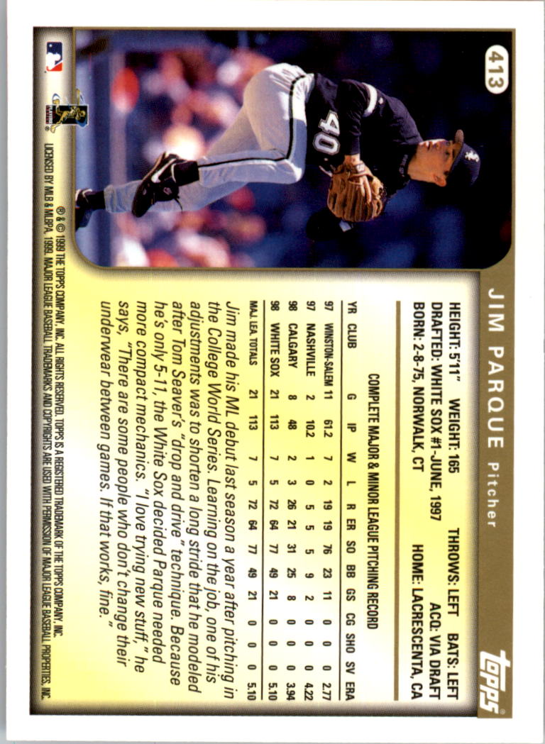 1999 Topps Baseball Card Pick (Base) 275-463 - Picture 263 of 355