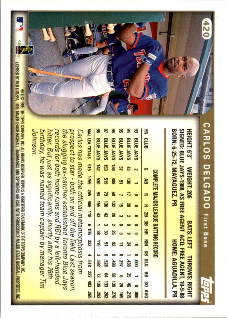 1999 Topps Baseball Card Pick (Base) 275-463 - Picture 275 of 355