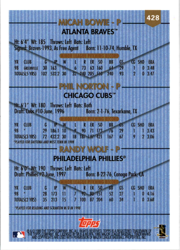 1999 Topps Baseball Card Pick (Base) 275-463 - Picture 289 of 355