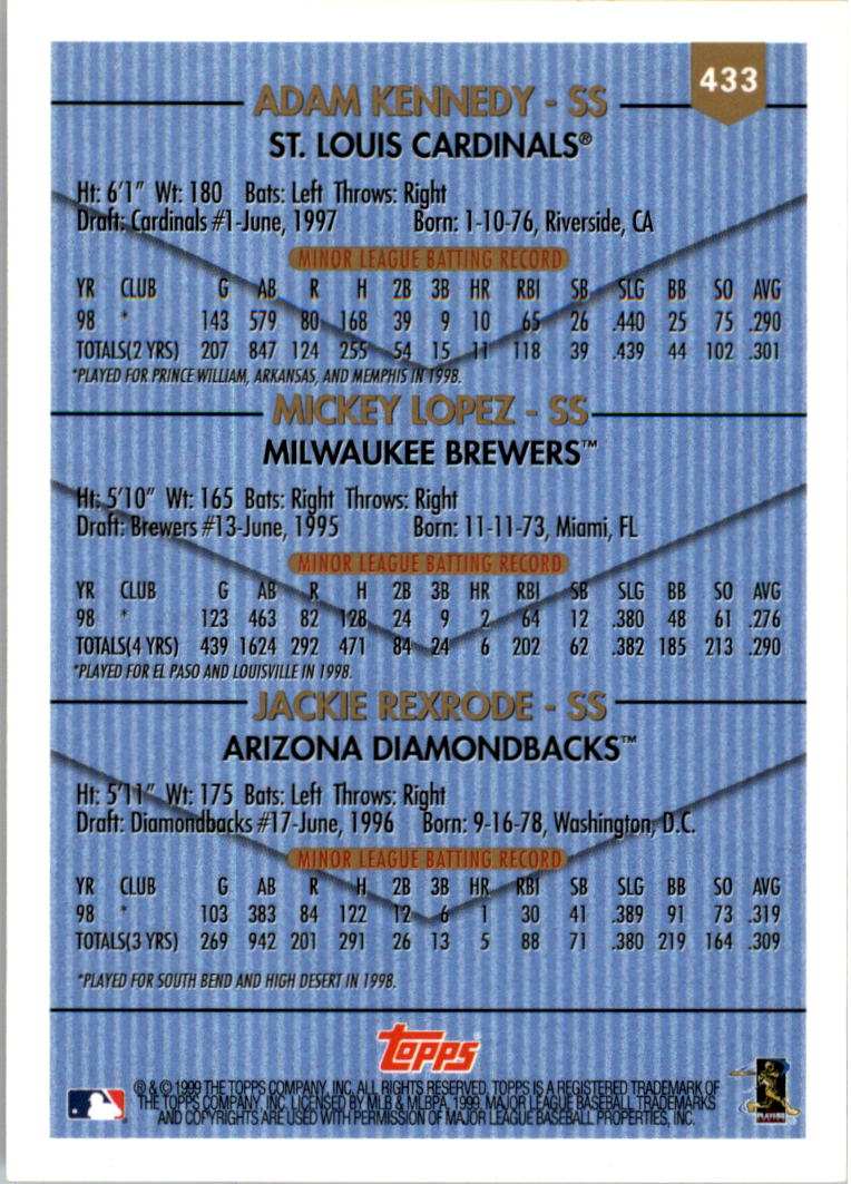 1999 Topps Baseball Card Pick (Base) 275-463 - Picture 299 of 355