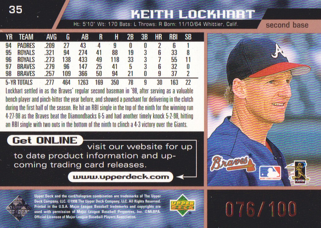 1999 Upper Deck Exclusives Level 1 #35 Keith Lockhart back image