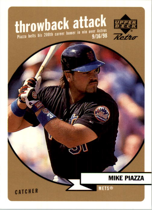 1999 Upper Deck Retro Throwback Attack Level 2 #T8 Mike Piazza