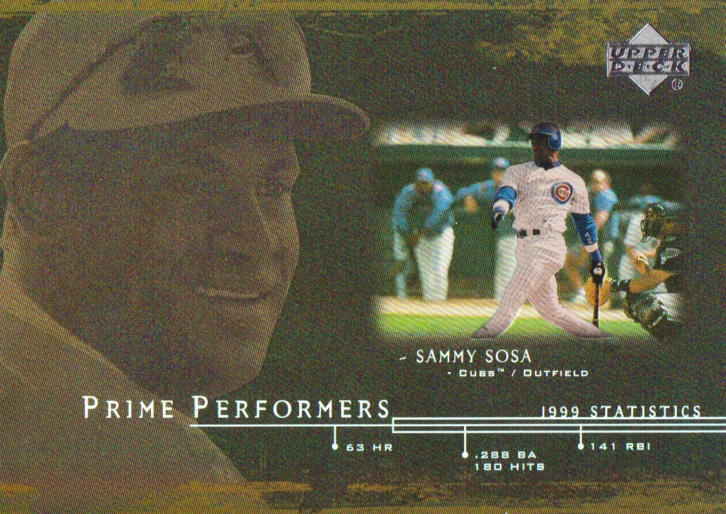2000 Upper Deck Prime Performers #PP9 Sammy Sosa