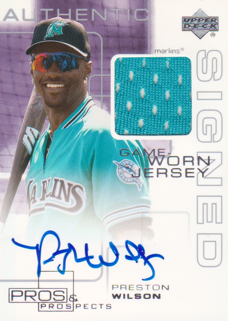 2000 Upper Deck Pros and Prospects Game Jersey Autograph #PW Preston Wilson