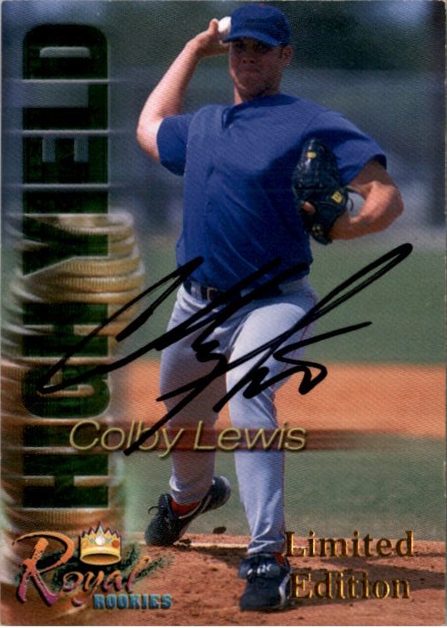 2000 Royal Rookies Futures High Yield Autographs #6 Colby Lewis back image