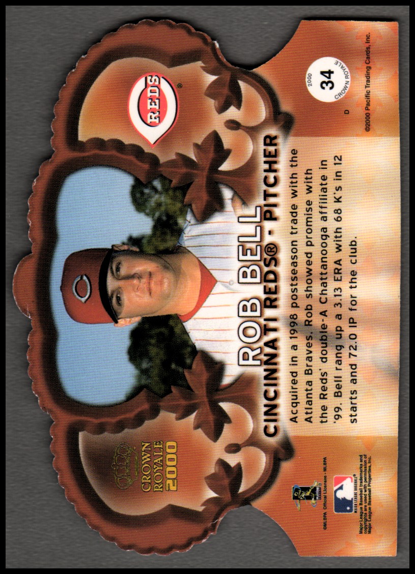 2000 Crown Royale Rookie 499 #34 Rob Bell back image
