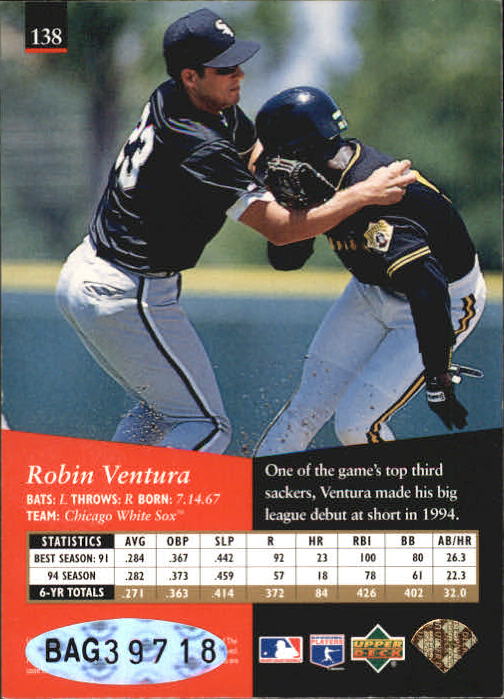 2000 SP Authentic Buybacks #165 Robin Ventura '95/125 back image