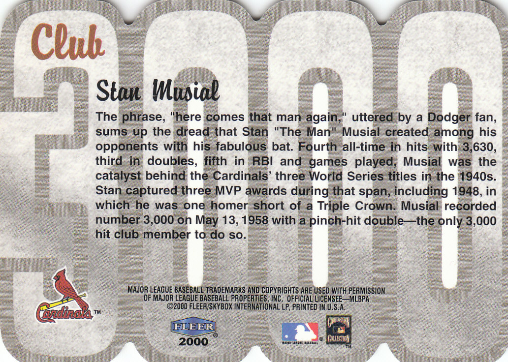 2000 Fleer Baseball "Club 3000" Insert Cards - Picture 19 of 23