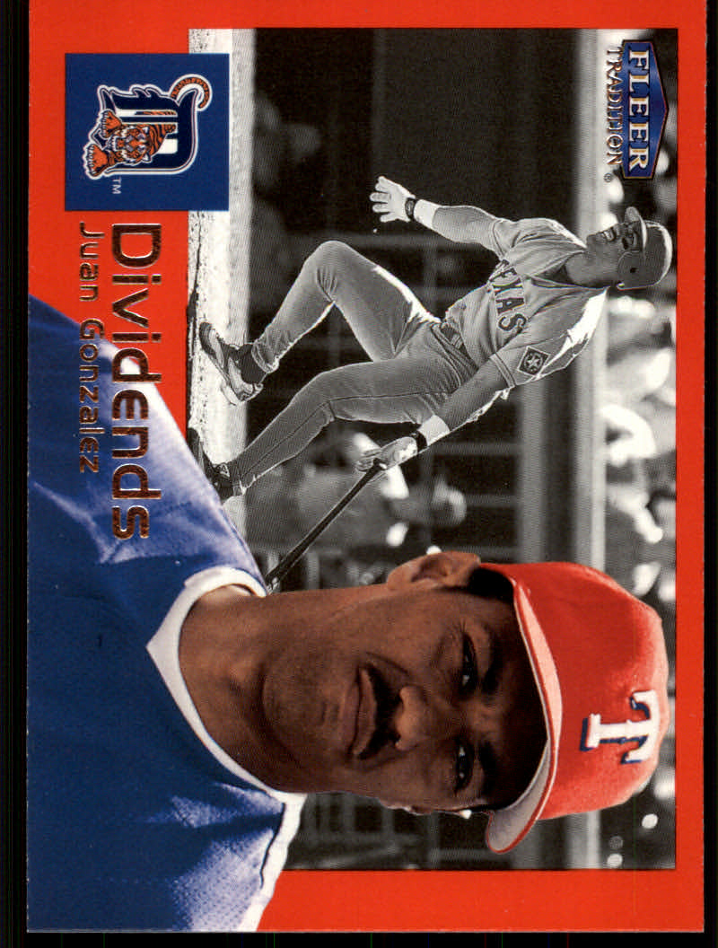 2000 Fleer Tradition Baseball "Dividends" Insert Cards - Picture 20 of 21