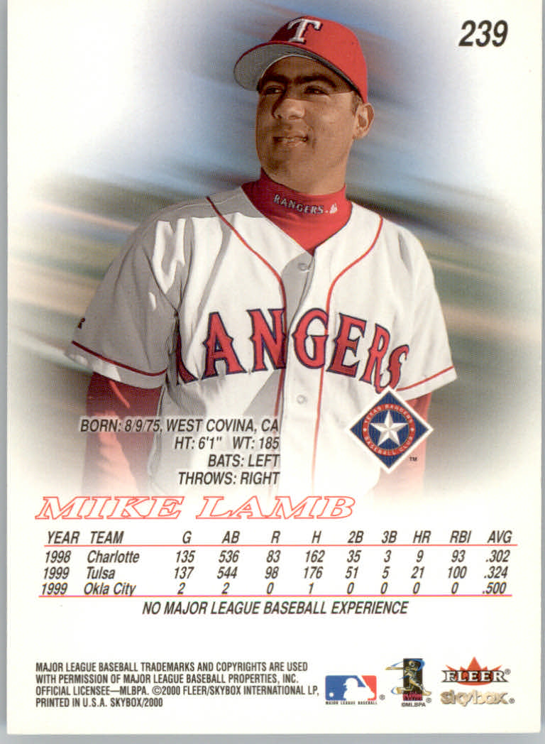 2000 Skybox Baseball "Main Set" Prospects and Short Print Cards #201 TO #250 - Picture 108 of 146