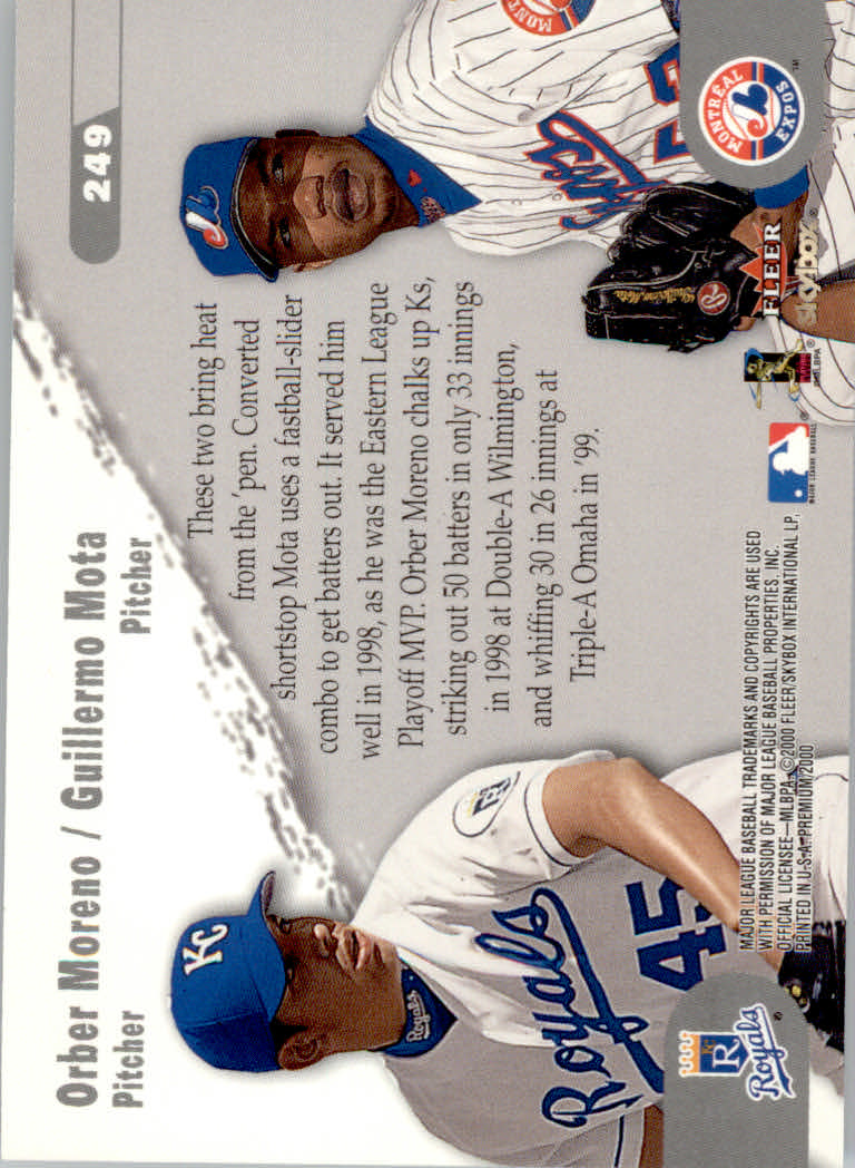 2000 Skybox Baseball "Main Set" Prospects and Short Print Cards #201 TO #250 - Picture 142 of 146