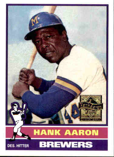 2000 Topps Aaron #23 Hank Aaron 1976