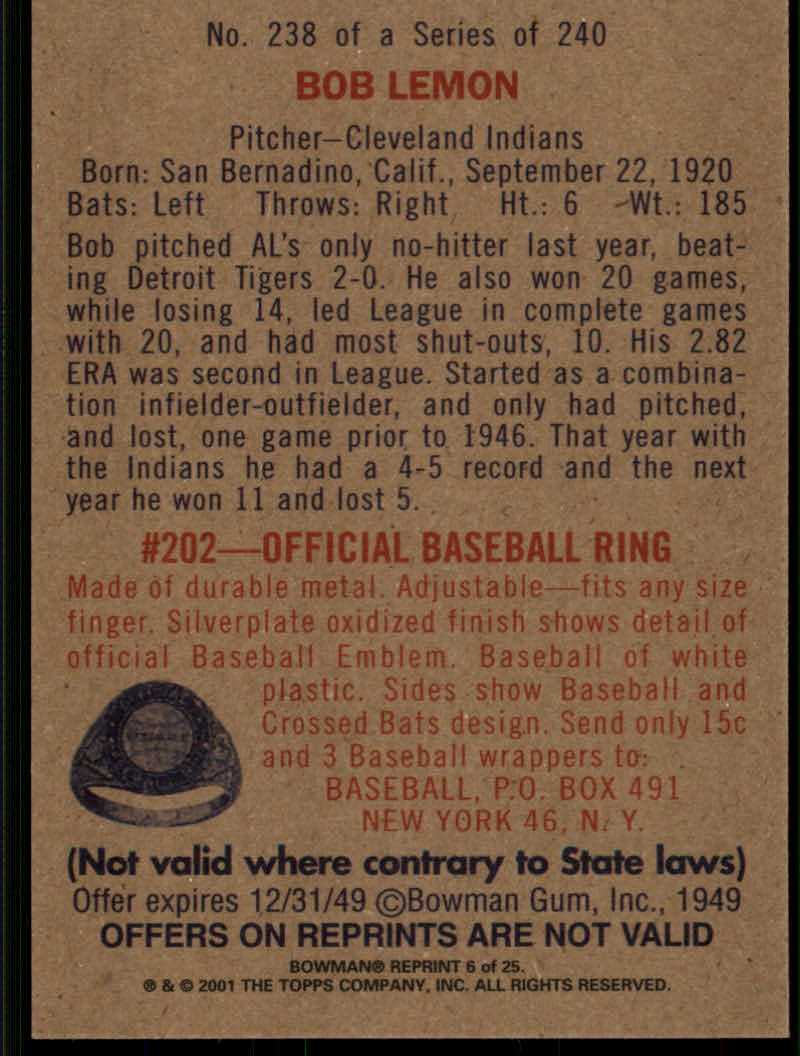 Tarjetas "insertar" de béisbol Bowman 2001 - Imagen 5 de 9