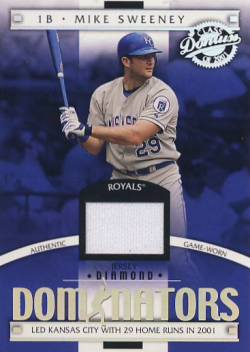 2002 Upper Deck Mike Sweeney Royals Game Used Jersey Insert