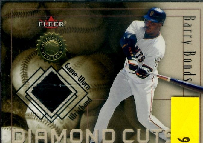 2001 Fleer Authority Diamond Cuts Memorabilia #9 Barry Bonds Wristband/100
