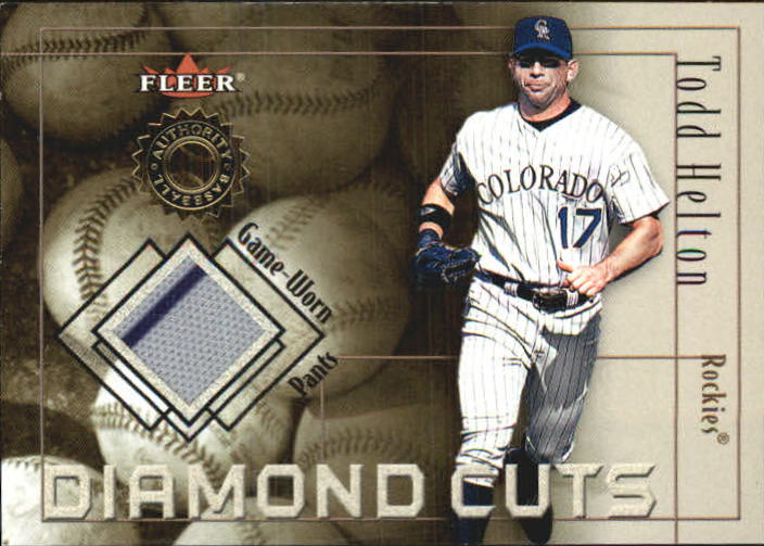 2001 Fleer Authority Diamond Cuts Memorabilia #37 Todd Helton Pants/800