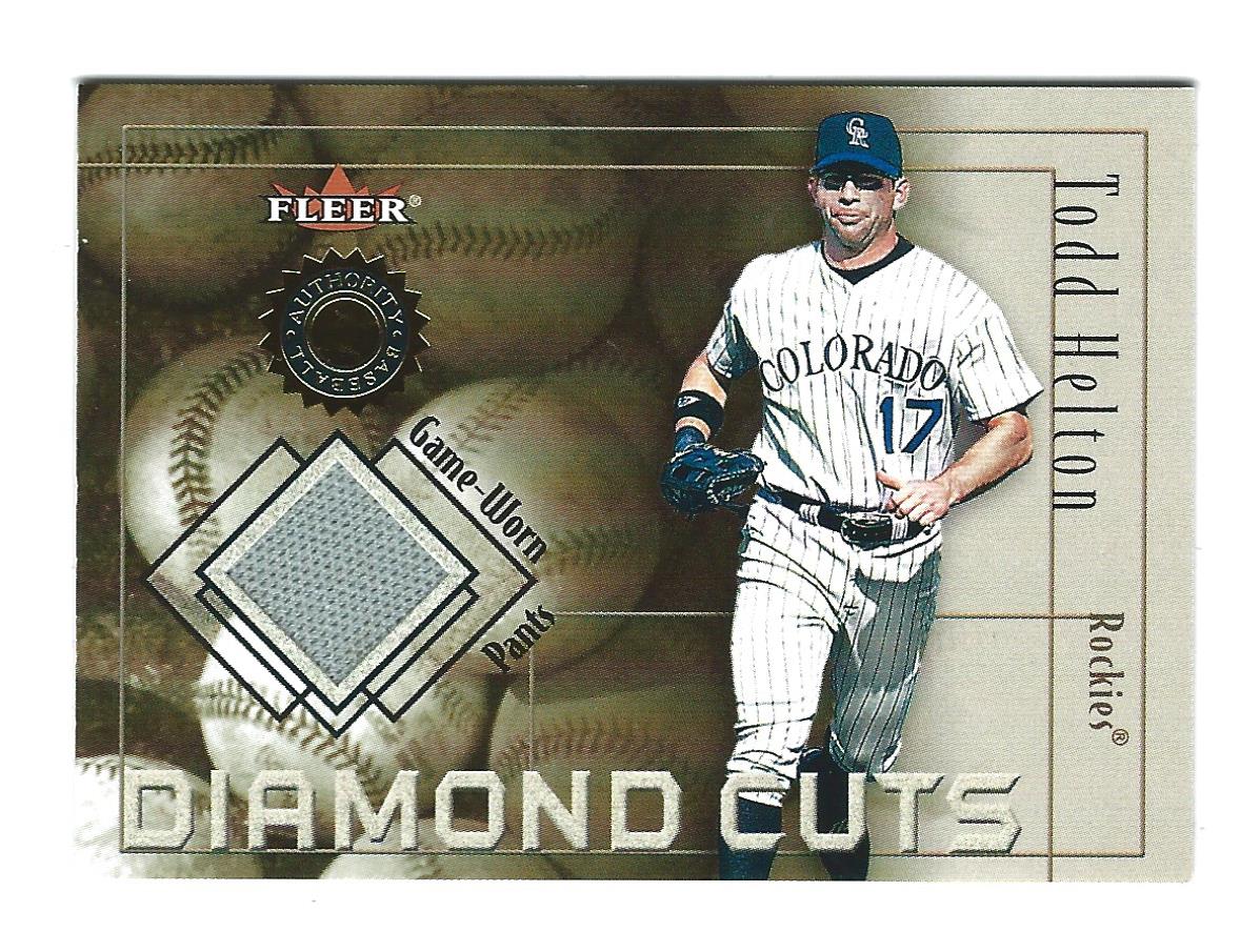 2001 Fleer Authority Diamond Cuts Memorabilia #37 Todd Helton Pants/800