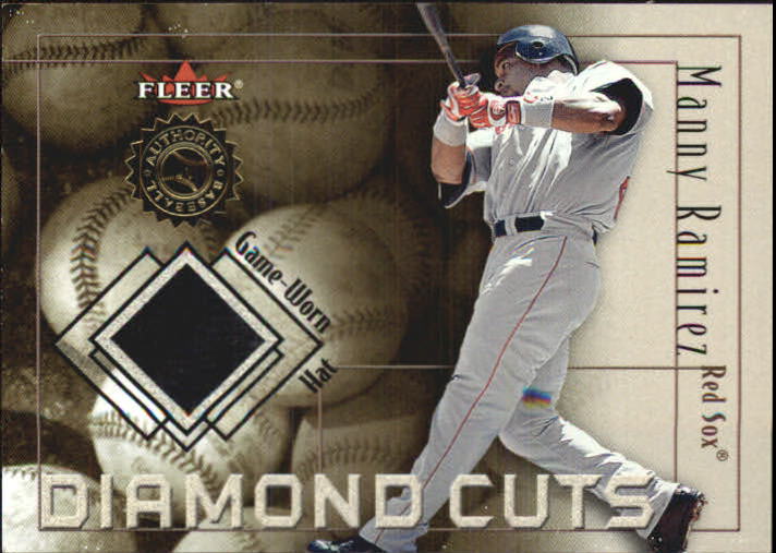 2001 Fleer Authority Diamond Cuts Memorabilia #80 Manny Ramirez Sox Hat/240