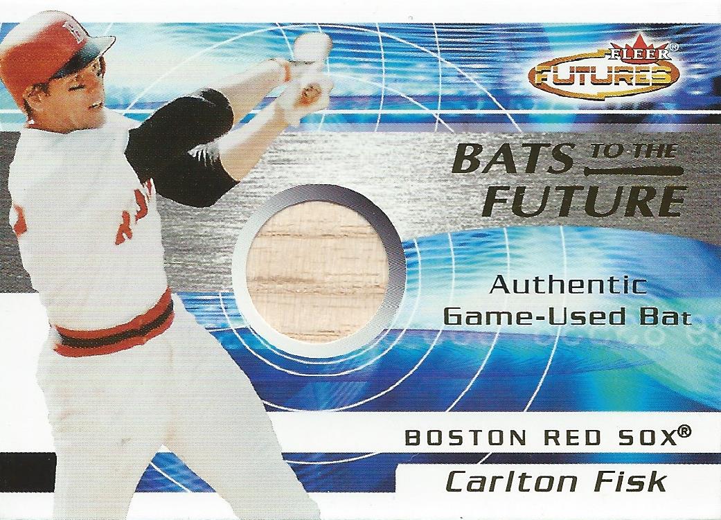 2001 Fleer Futures Bats to the Future Game Bat #4 Carlton Fisk