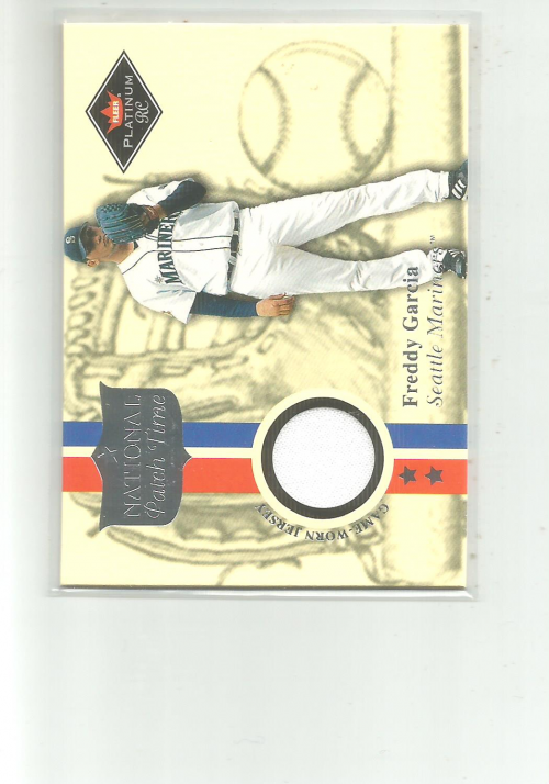 2001 Fleer Platinum National Patch Time #16 Freddy Garcia White S1