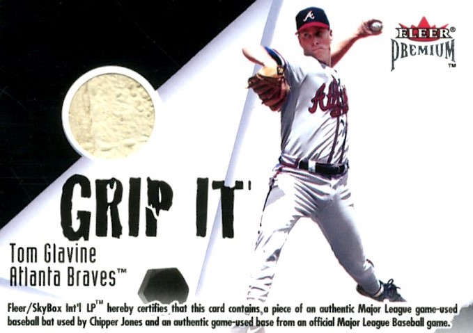 2001 Fleer Premium Grip It and Rip It Plus #10 T.Glavine/C.Jones/200