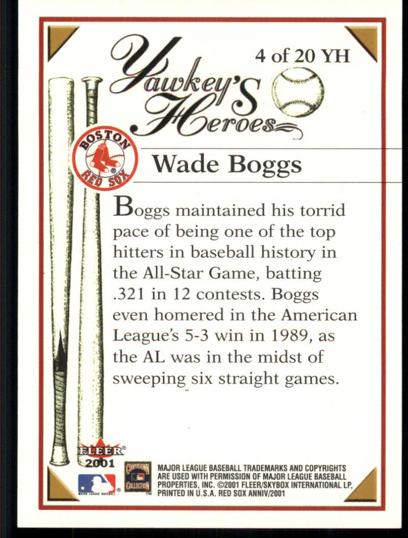 2001 Fleer Red Sox 100th Baseball - Picture 19 of 19
