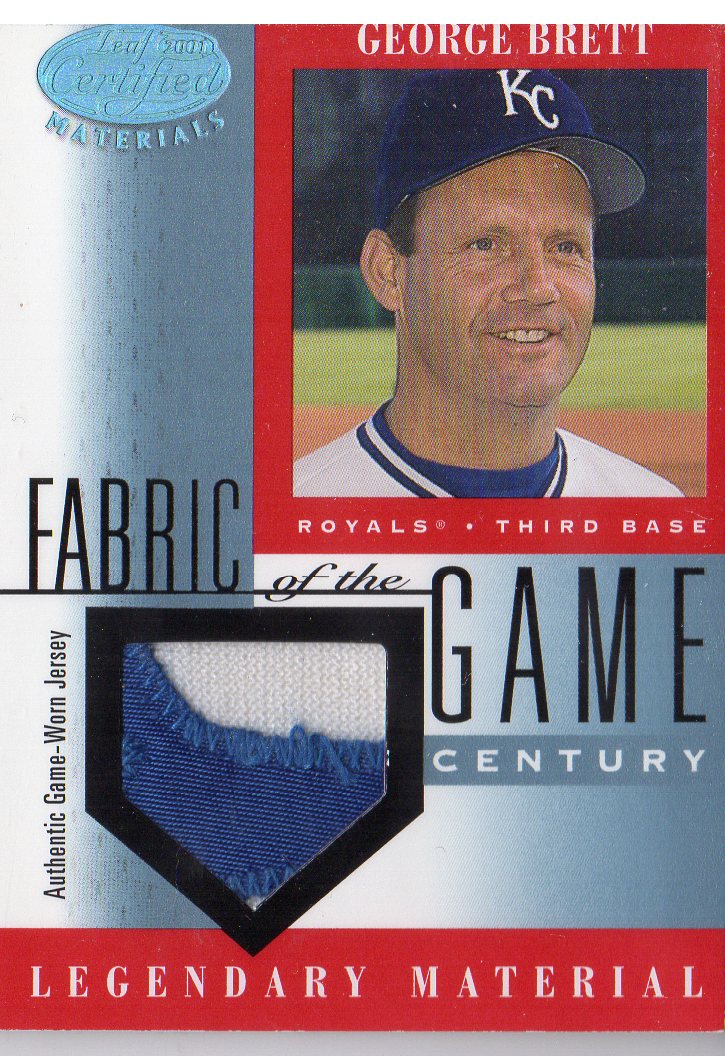 2001 Leaf Certified Materials Fabric of the Game #13CE George Brett/21