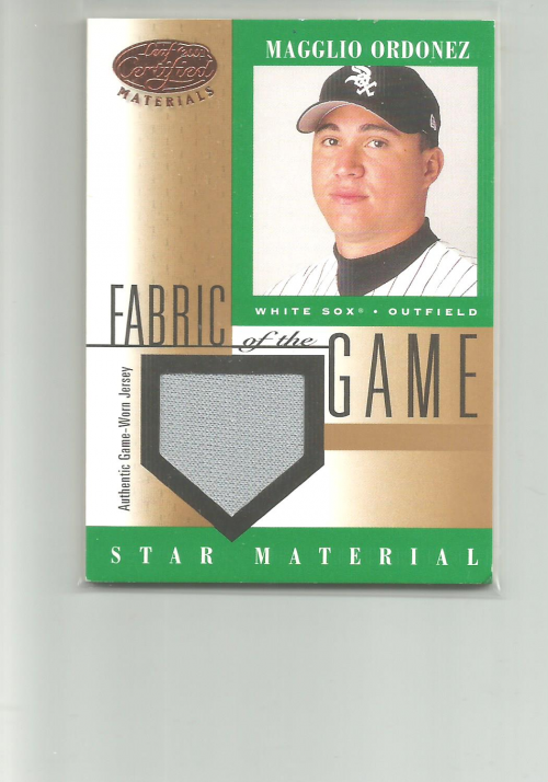 2001 Leaf Certified Materials Fabric of the Game #72BA Magglio Ordonez