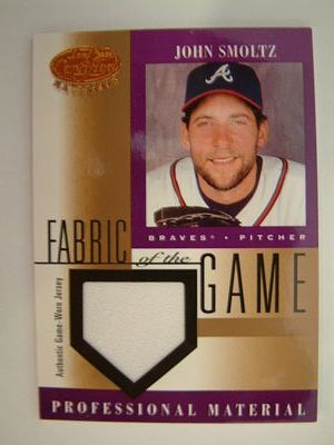 2001 Leaf Certified Materials Fabric of the Game #118BA John Smoltz
