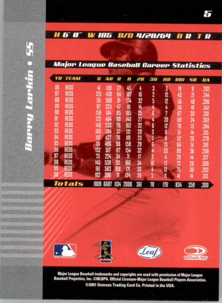 2001 Leaf Limited Baseball "Main Set" Base Cards #1 to #150 - Picture 11 of 269