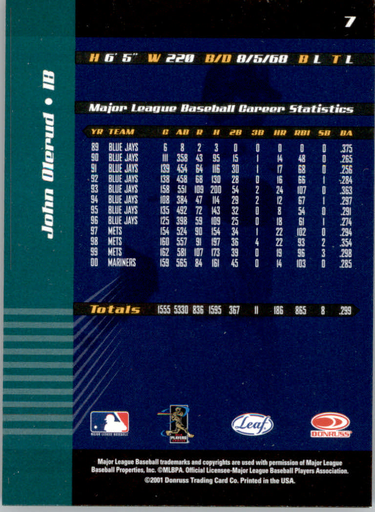 2001 Leaf Limited Baseball "Main Set" Base Cards #1 to #150 - Picture 15 of 269