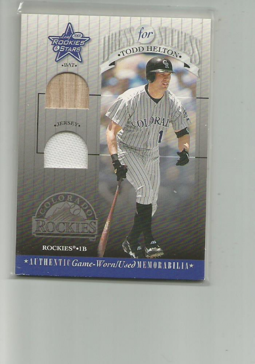2001 Leaf Rookies and Stars Dress for Success #DFS8 Todd Helton