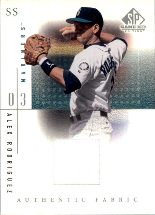 2001 SP Game Used Edition Authentic Fabric #ARM Alex Rodriguez Mariners DP