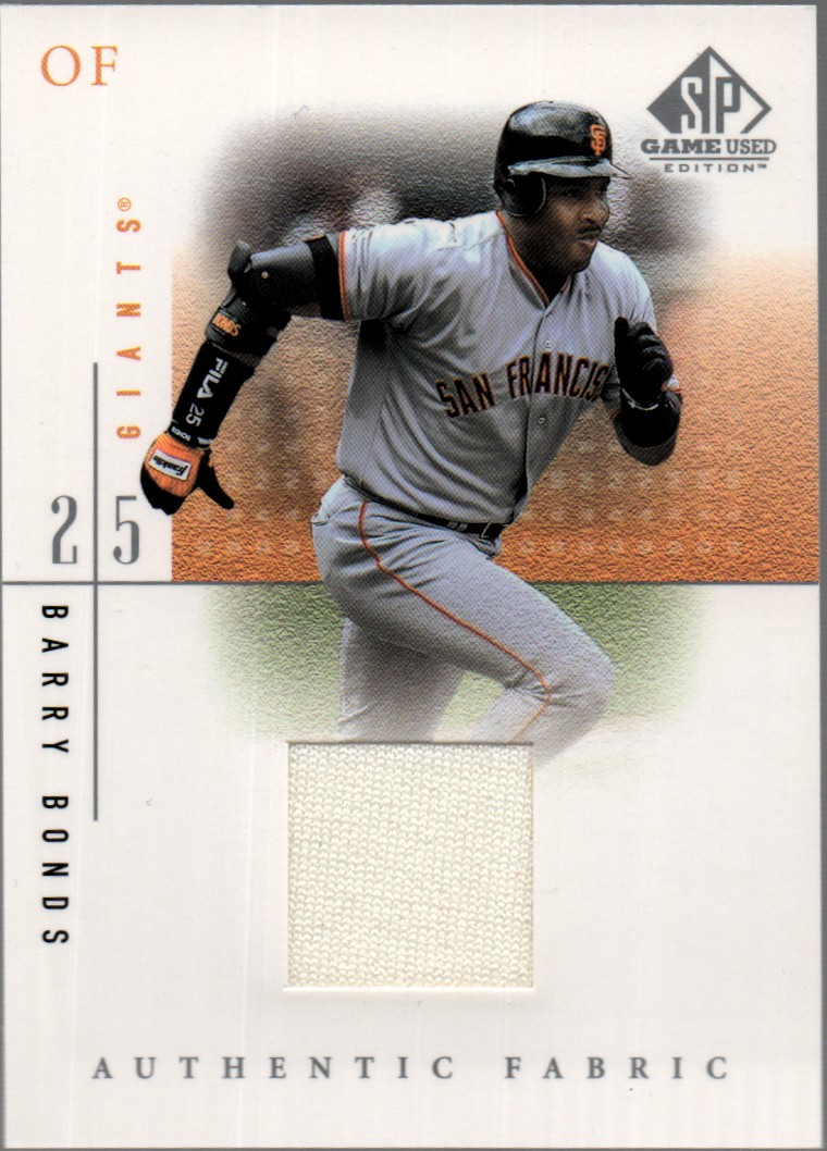 2001 SP Game Used Edition Authentic Fabric #BB Barry Bonds