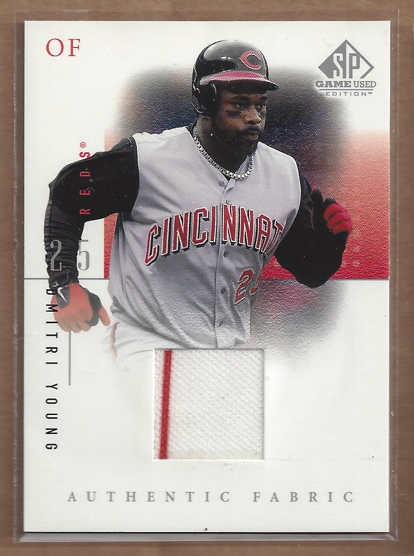 2001 SP Game Used Edition Authentic Fabric #DY Dmitri Young