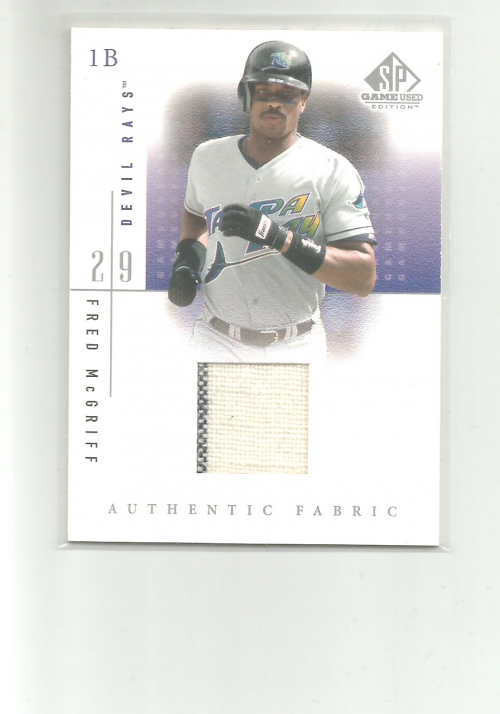 2001 SP Game Used Edition Authentic Fabric #FM Fred McGriff