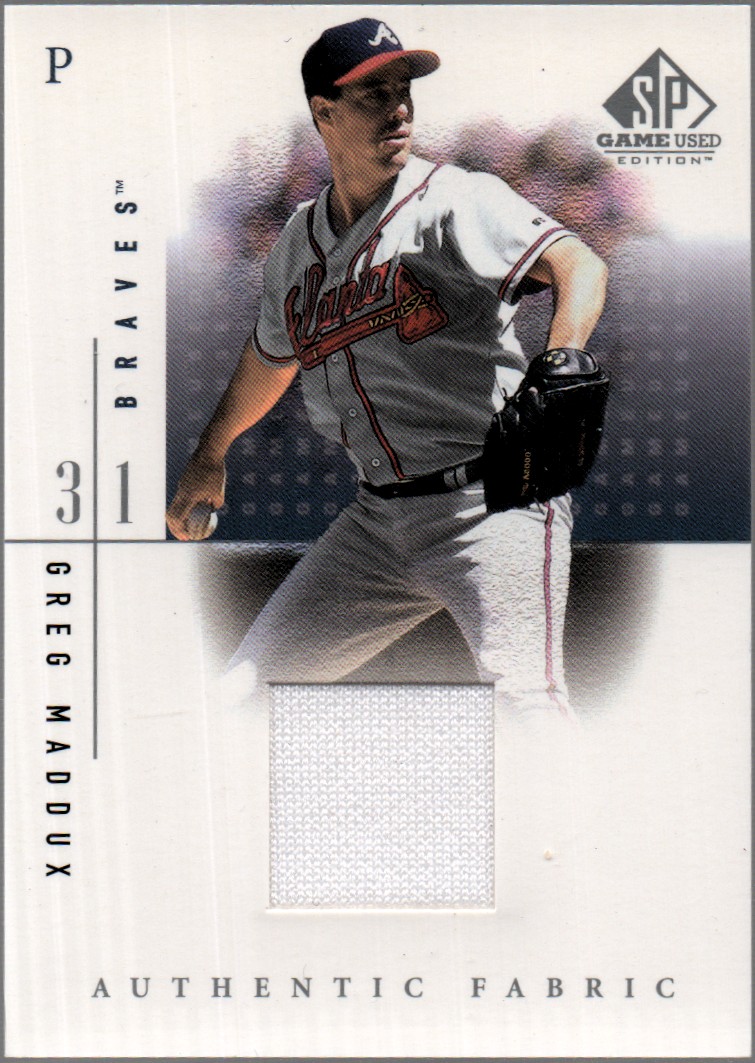 2001 SP Game Used Edition Authentic Fabric #GM Greg Maddux DP