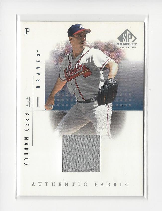 2001 SP Game Used Edition Authentic Fabric #GM Greg Maddux DP