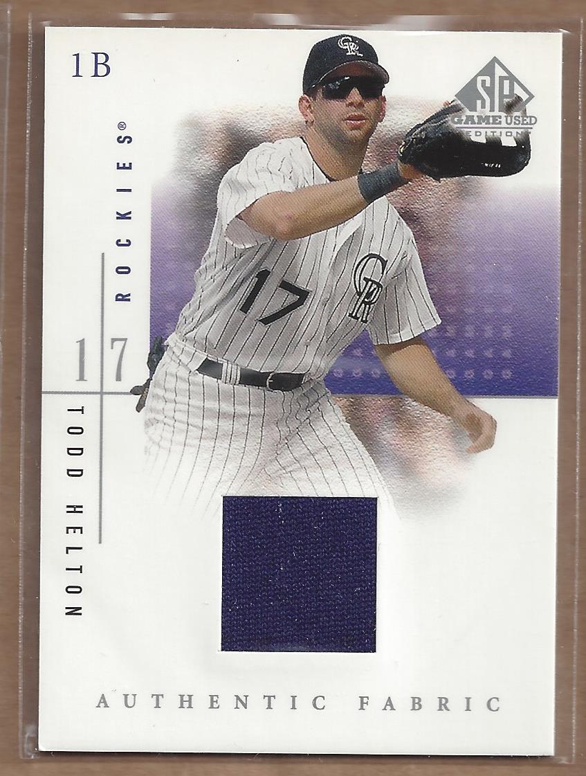2001 SP Game Used Edition Authentic Fabric #THE Todd Helton