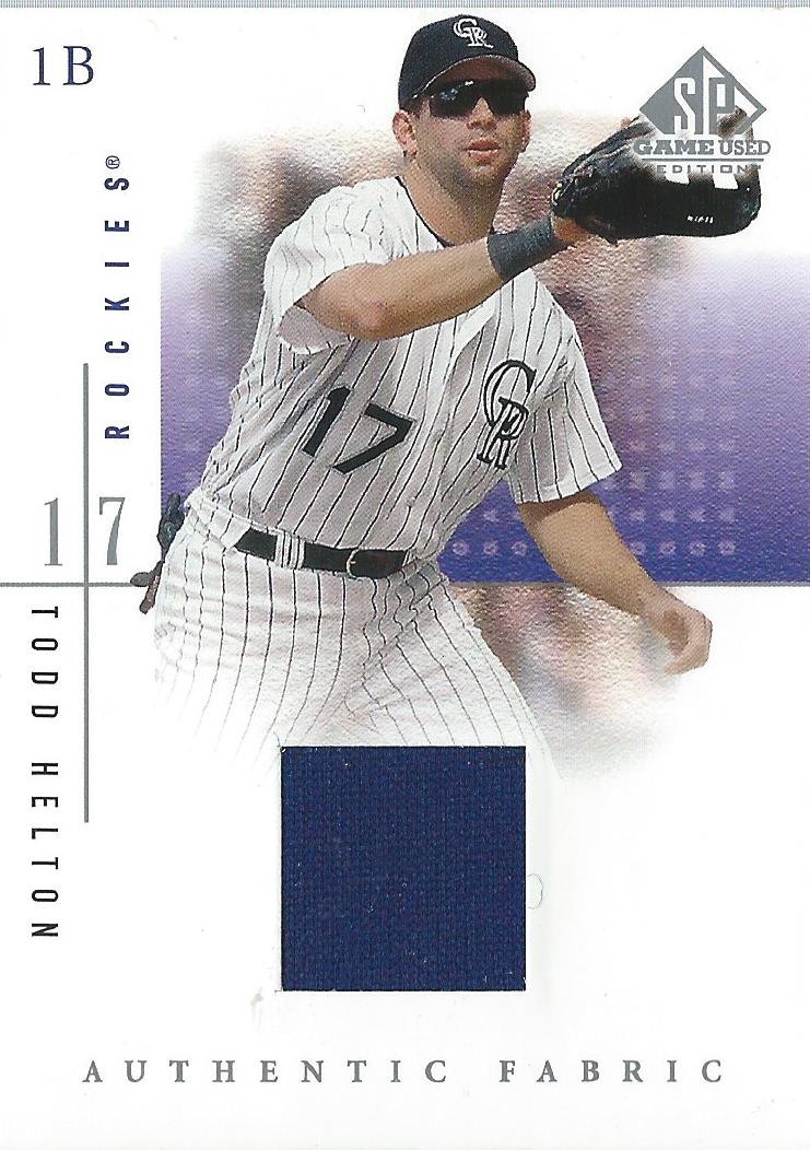2001 SP Game Used Edition Authentic Fabric #THE Todd Helton